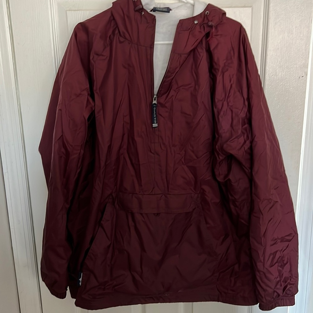 Maroon Charles River raincoat size XL